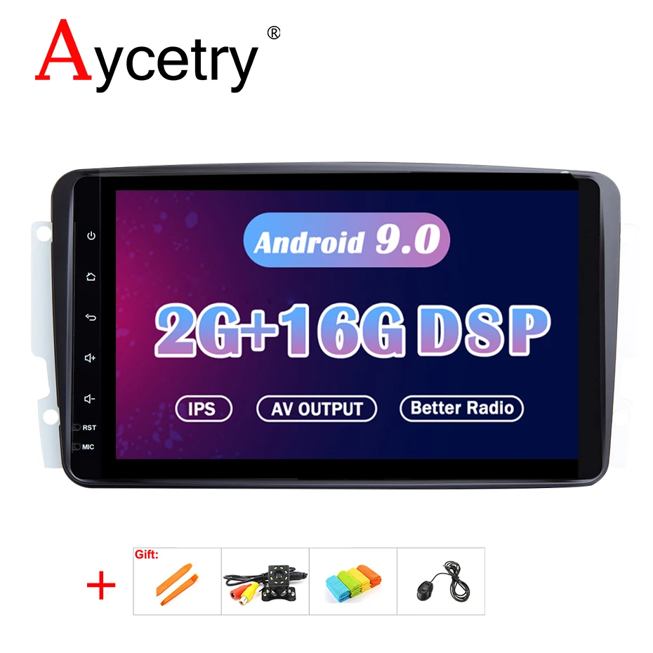 DSP ips Android 9,0 радио gps для Mercedes Benz/CLK/W209/W203/W208/Vaneo/Viano/Vito/M/ML/W163 W639/W463 Мультимедиа Стерео без DVD