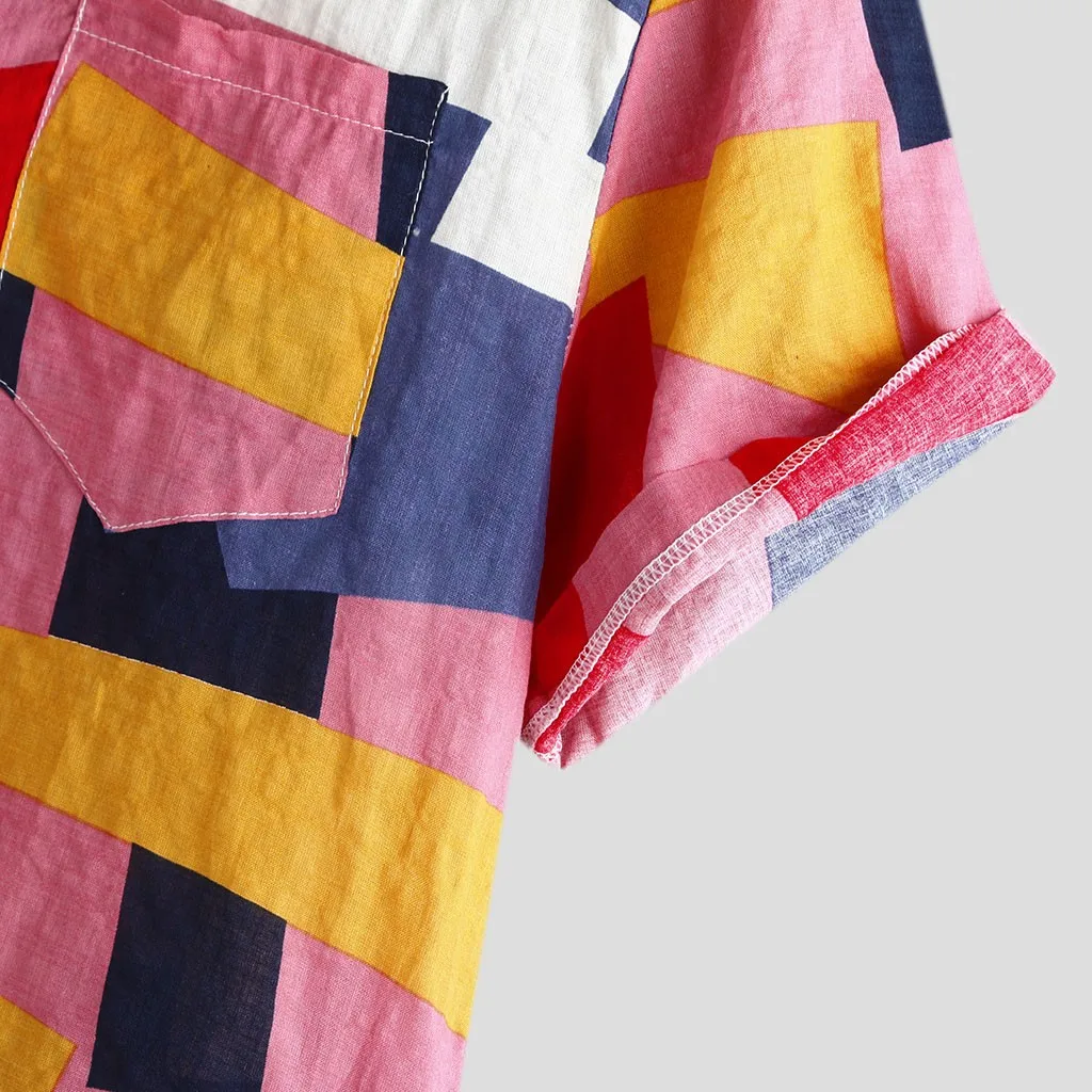 Мужской костюм для серфинга Гавайская Chemise Homme с геометрическим принтом Спортивные пляжные Рубашки Рубашка для плавания Защита от солнца плюс размер 3XL blusa