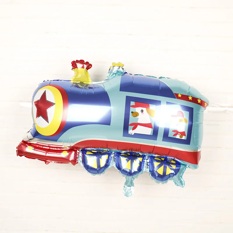 1 шт. DIY мультфильм грузовик шары пожарная машина поезд фольга шары скорой помощи Globos детские подарки День Рождения украшения детские игрушки