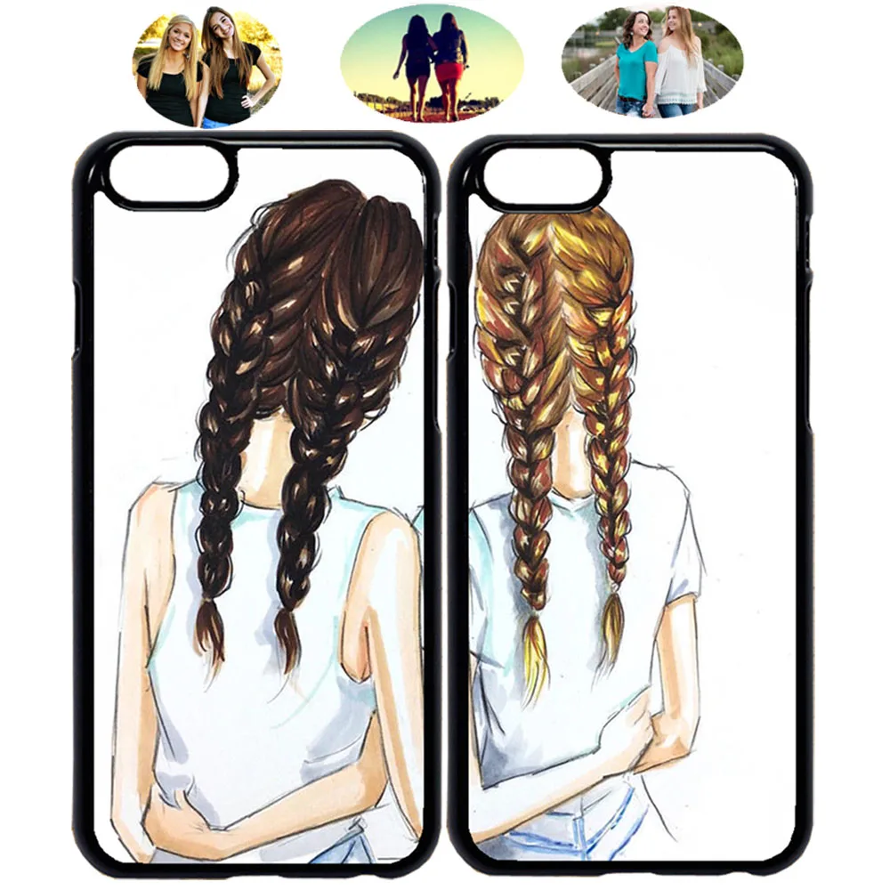 For iPhone X XR XS Max 6 7 8 Plus Sister Best Friend Patterned Phone Case Cover Samsung Galaxy S10 S10e S10+ Note 9 S8 S8+ |
