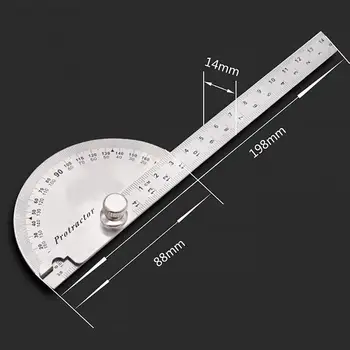 

14.5cm 180 Degree Adjustable Angle Ruler Stainless Steel Protractor Multi-function Measuring Tools High Quality