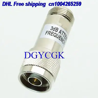 

DHL 20pcs Attenuator N 2W 3dBi male plug to female jack DC-3.0GHZ 50ohm RF Coaxial M/F Attenuator 22ra