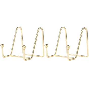 

1 Pc Dish Storage Rack Metal Display Stand Metal Dish Holder Display Stand for Photo Book Decor Gift