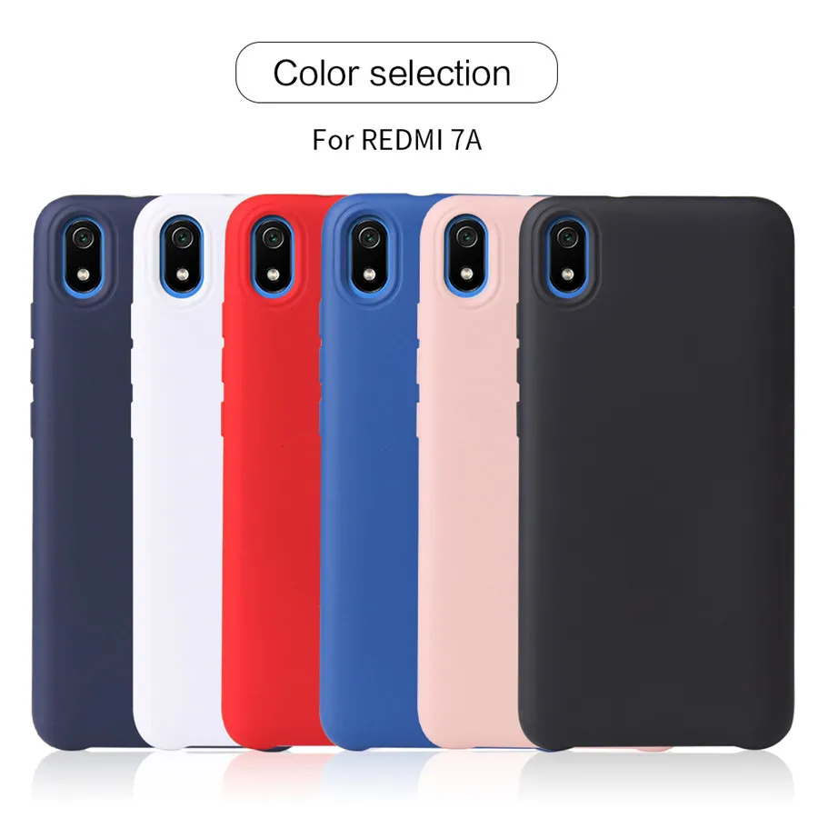 Жидкостный Мягкий силиконовый чехол для xiaomi redmi 7A матовый чехол для redmi 7 A модный однотонный чехол для xiaomi redmi 7a чехол 5,45"