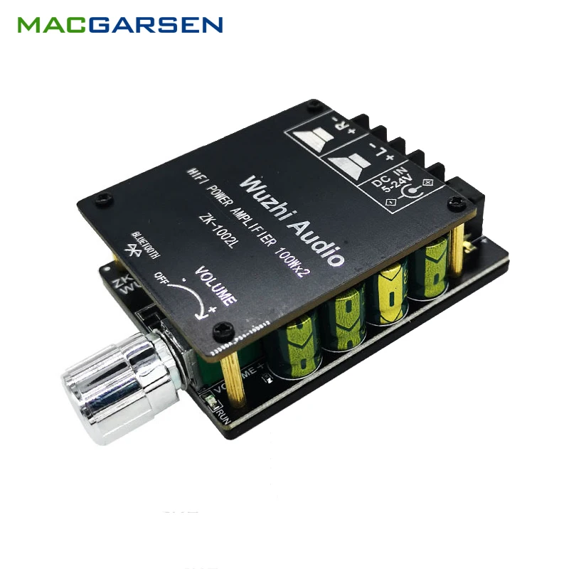 

Плата усилителя мощности аудио с Bluetooth, мини Hi-Fi усилитель мощности, стерео управление громкостью, 2,0, 100 Вт * 2, цифровой модуль усилителя