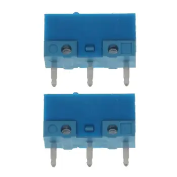 

2Pcs Original HUANO Blue Dot Blue Shell 0.74N Mouse Micro Switch Gold Alloy Contacts 50 Millions Lifetime WXTA