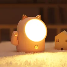 

Bedroom Decor Night Lights Night Lamp Children's Gift Stepless Touch USB Charging Bedroom Decoration Led Night Light Lucky Cat