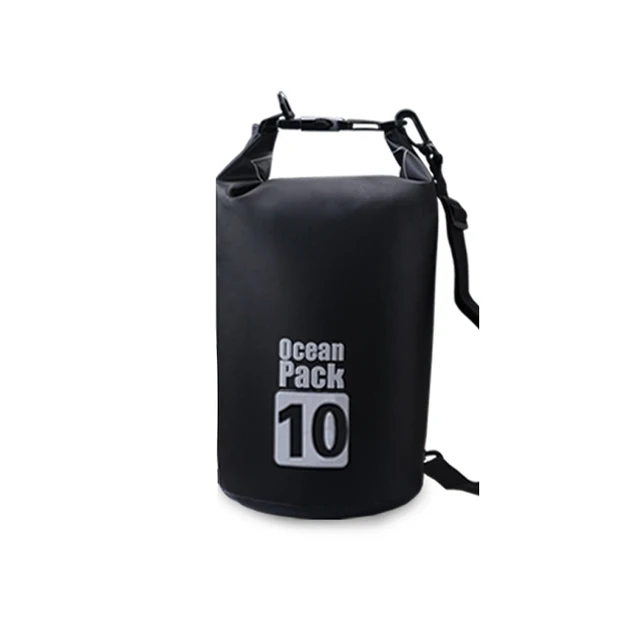 PVC Waterproof Bag 5L 10L 20L Outdoor Swimming Bag Diving Compression Storage  Dry Bag For Man Women Kayaking Backpack Black 10L