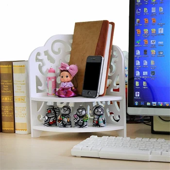 

DIY Multi-Function Desktop Double Wood Plastic Board Storage Rack Office Shelves Ools Holder Organizer Cosmeticos Rack