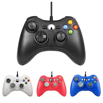 

USB Wired Controller Gamepad Dual Shock with Retail Box for Xbox 360 / Xbox360 Slim PC Support Win7/8/10 System Joystick