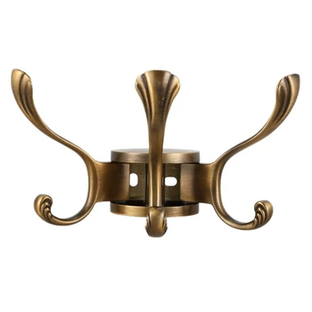 

Antique Rotating Hook Wall Towel Bathrobes, Clothes Hanger for Bathroom Kitchen Kitchen Garage Heavy Swing Hanger with 6 Practic