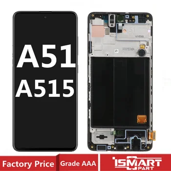 

100% Original LCD For Samsung Galaxy A51 A515 A515F A515FD display Touch Screen with frame Digitizer Assembly SUPER AMOLED 6.5''