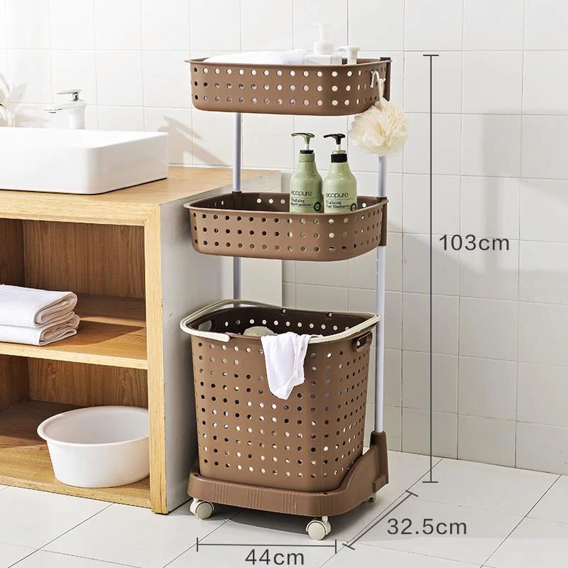 3grid brown Корзина для грязного белья корзина для грязного белья домашняя корзина для хранения белья ванная комната Одежда индиго рама баррель WJ1153 - Цвет: 3grid brown