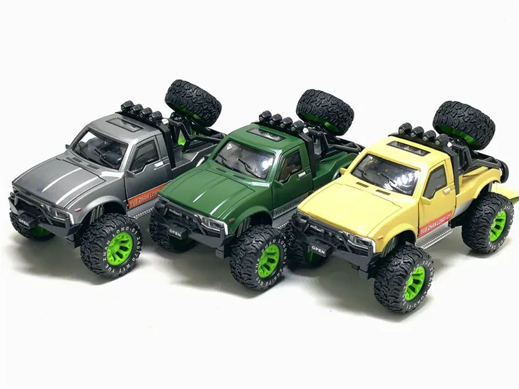 Alloy Car Model Vietnam Collision Door Opening Off-road Sound And Light Pull Back Car CHILDREN'S Toy Model Car Model
