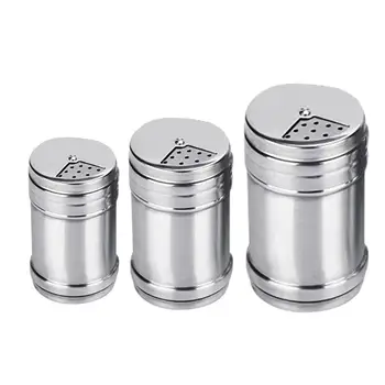 

Stainless Steel Salt Pepper Seasoning Spice Condiment Shaker Bottle Kitchen Tool 2020