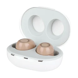 2021 Latest 1 Pair Digital Hearing Aids Mini Rechargeable In-Ear Hearing Device Sound Amplifier One-Click Operation For Elderly