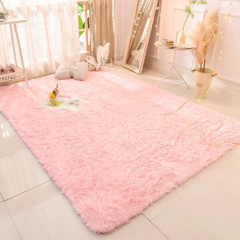 18 Colors Pink Purple Carpet Dyeing Plush Soft Carpets Area Rug For Living Room Bedroom Anti Slip Floor Mats Child Bedroom Mat Carpet Aliexpress