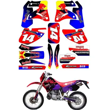 

For HONDA CRM250RR 1994 1995 Customized Number Graphics Backgrounds Stickers Kit Decal