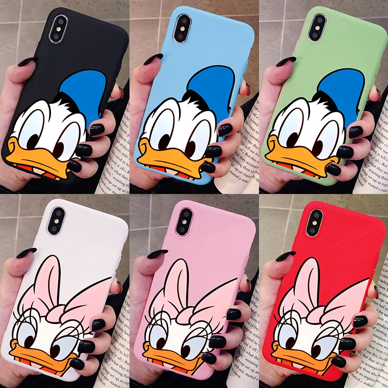 Чехол для телефона с рисунком Дональда Дака iPhone 11 Pro XR X Xs Max 8 7 6 Plus 6S SE матовые