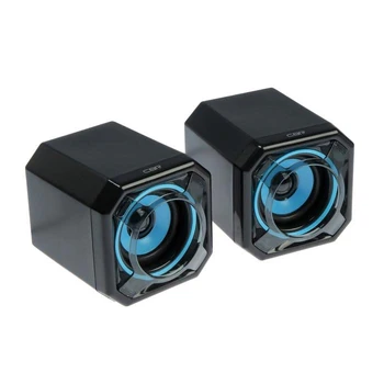 

Компьютерные колонки 2.0 CBR CMS 498 Blue, 2х5 Вт, USB, чёрно-голубые 5109849