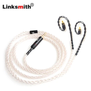 

Upgrade Earphone Cable for LS200, 300, LS50, 70, E40, ckr100 with A2DC Type Interface 8 Core HIFI Single Crystal Copper Silver