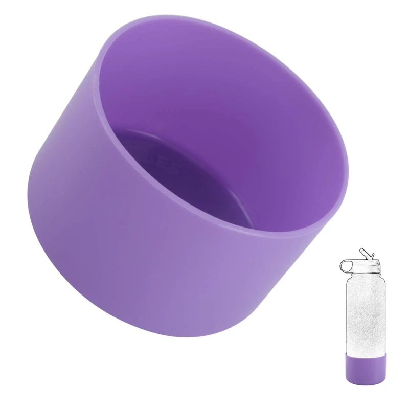 Purple Силиконовый ботинок для гидро колба 32 унций-40 унций бутылка для воды, BPA бесплатно Противоскользящий рукав с дном Крышка для гидро колбы бутылка для воды - Цвет: Purple