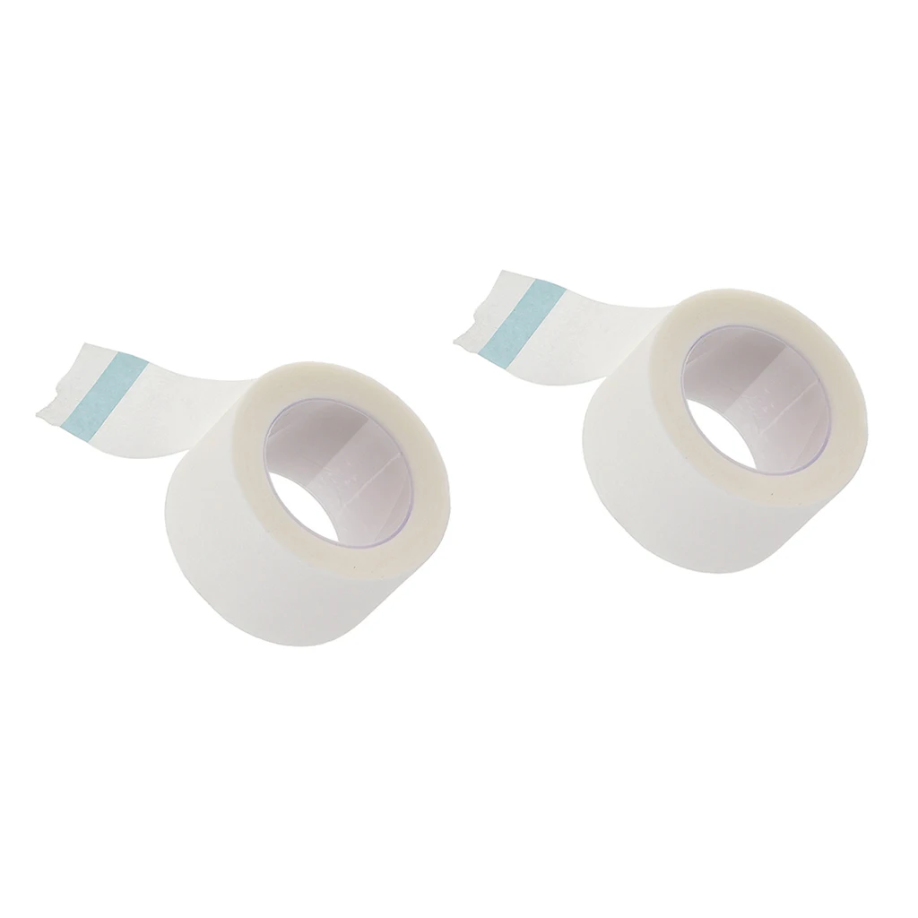 2 Rolls Non-woven Fabric Adhesive Lashes Tape For Eyelash Extensions Grafting