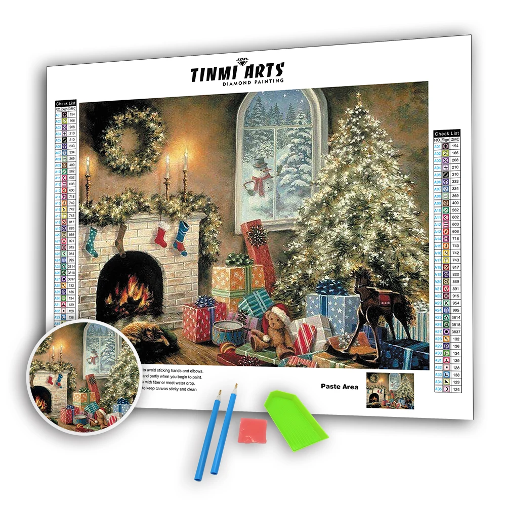 5D DIY Diamond Painting Landscape Cross Stitch kit Diamond Embroidery Diamond Mosaic Pattern Home Decor Christmas Eve Gift