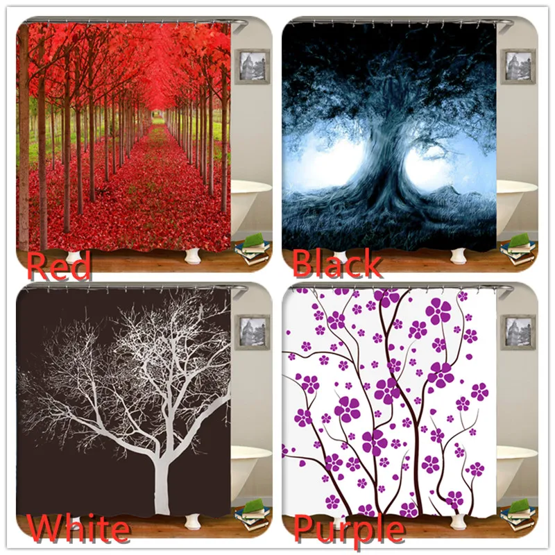 3d printing shower curtain waterproof polyester fabric washable bathroom shower curtain for home decoration