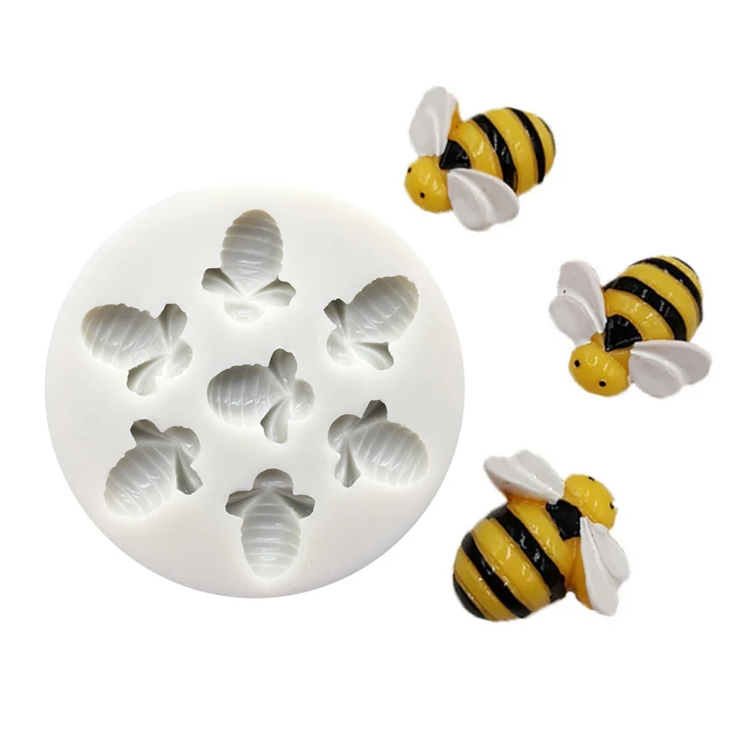 

Bee Flower Silicone Mold Fondant Cake Chocolate Candy Jello Silicone Decorating Tools
