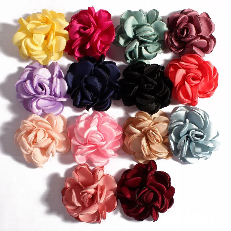 

Hot Selling Retro Top Grade Baked Edge Rose GIRL'S Baby Hot Side Camellia Floral Headdress Crimping Hair Accessories