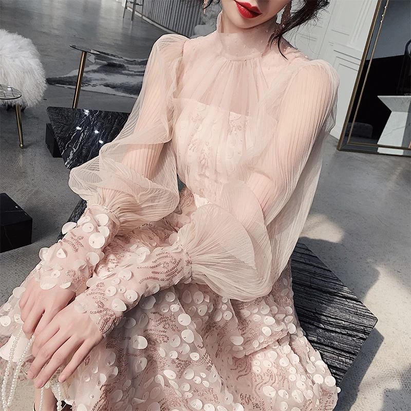 Annual Meeting Super Fairy Birthday Party Dress Women Lace Sequins French Usually Wear Evening Vestidos S-2XL | Женская одежда