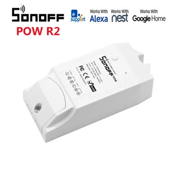 

Sonoff POW R2 WIFI smart Switch 15A Power Consumption Measurement controller work with Alexa/Google home control by EWeLink