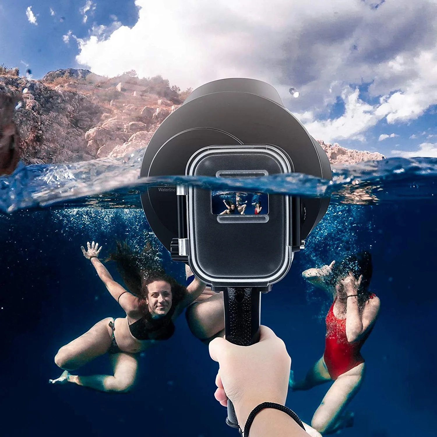 

Diving Dome Port Waterproof Case Filter Switchable Dome for GoPro Hero 7 6 5 Black Trigger Housing for Go Pro 7 Accessory