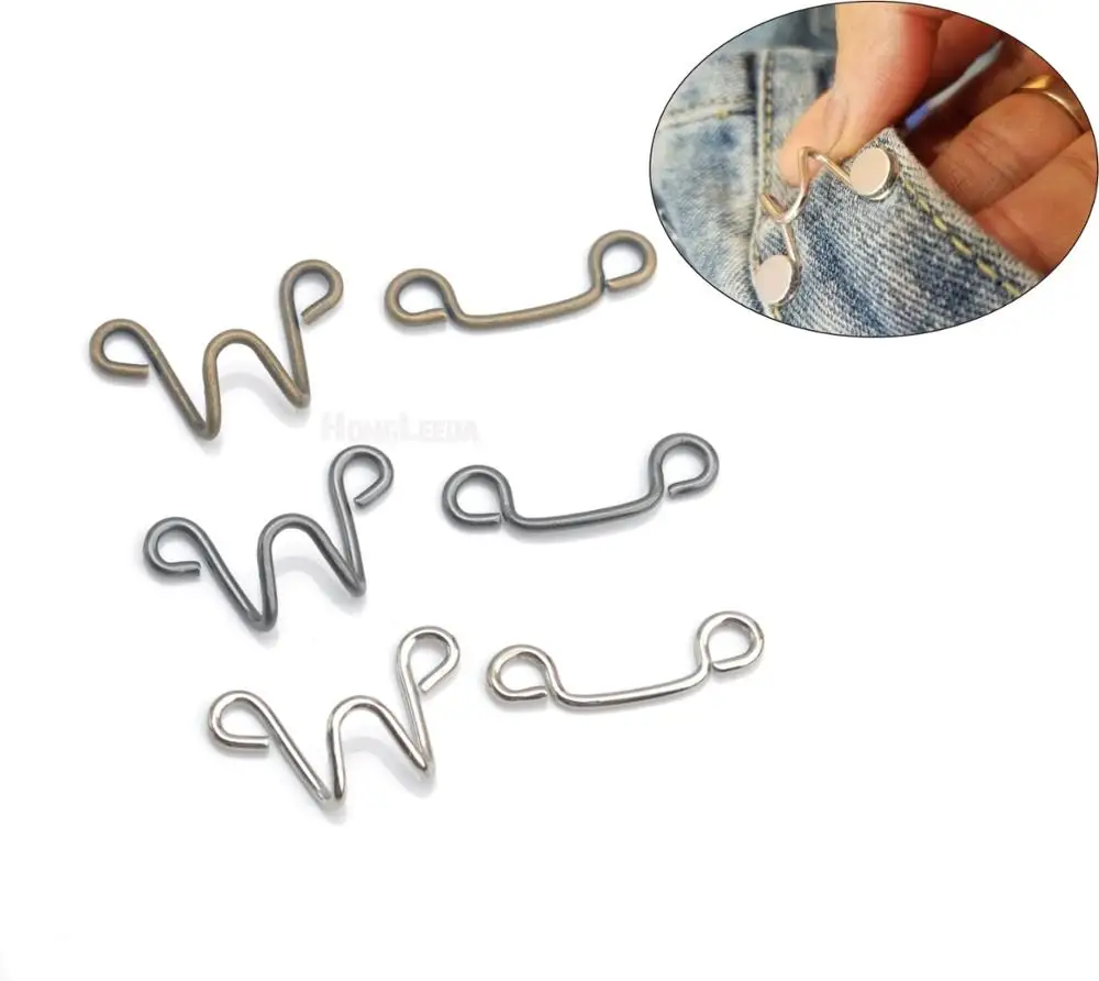 50sets/lot big trousers pant dress jeans hooks 13# metal brass hook / eye nickle , black, bronze hook + bar HE-032