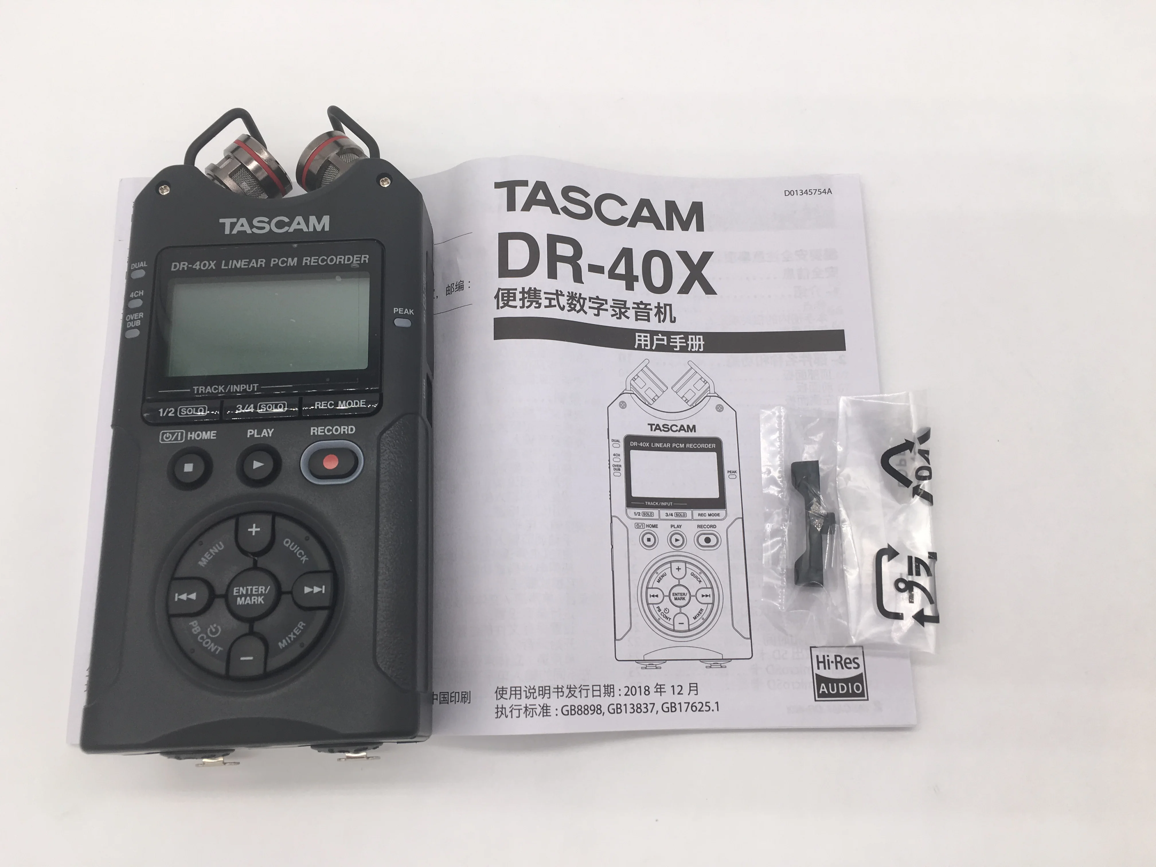 TASCAM DR-40X обновленная версия DR-40 портативный четырехтрековый Цифровой диктофон профессиональная записывающая ручка
