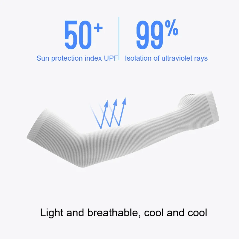 1 Pair Sun Protection Motorbike Arm Sleeves Ice Silk Breathable Arm Protection Sleeve for Men Women Moto Accessories M/L/XL