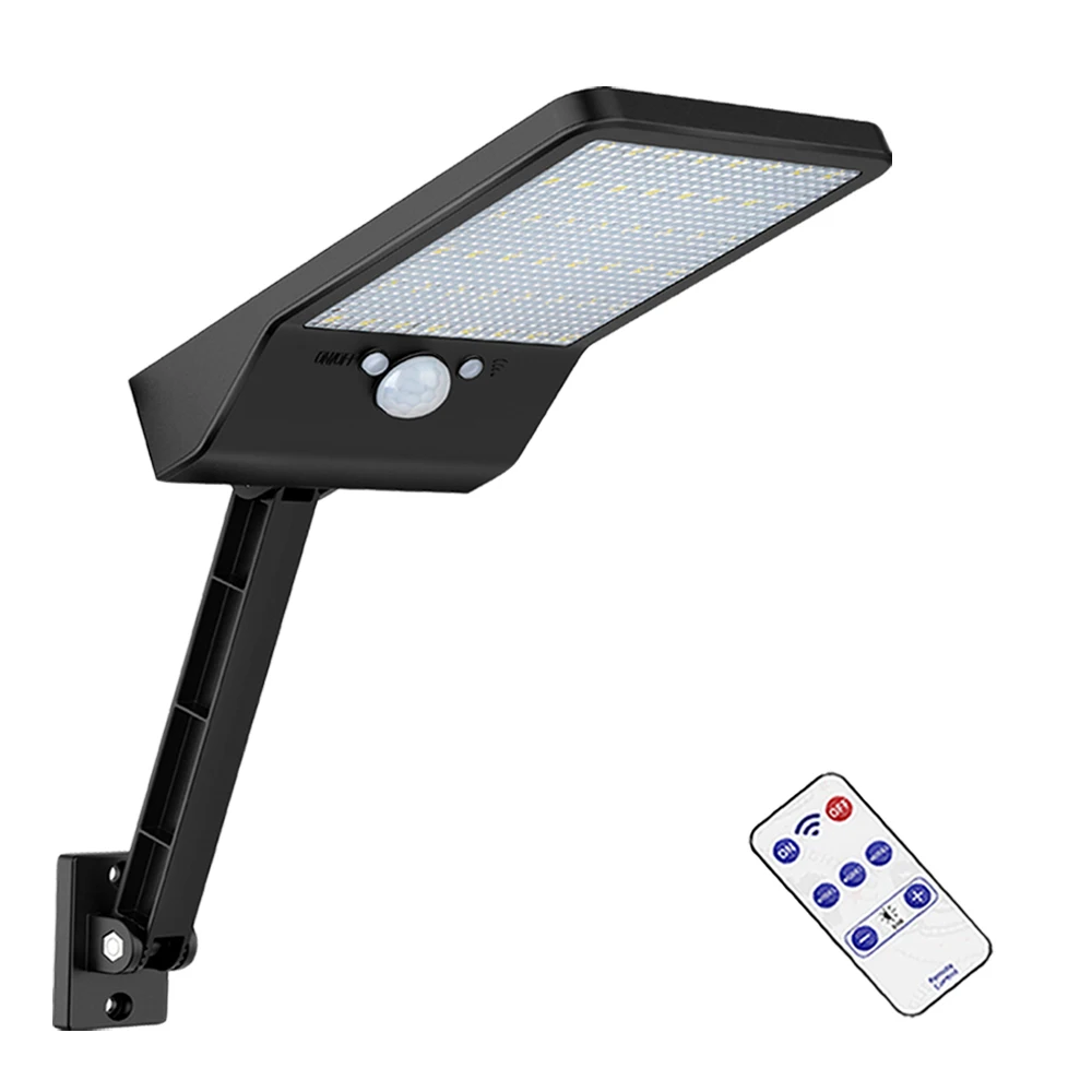 LED Solar-Garden-porch-light Powere Panel Wall Lamp Outdoor Security remote control rotable bracket#1