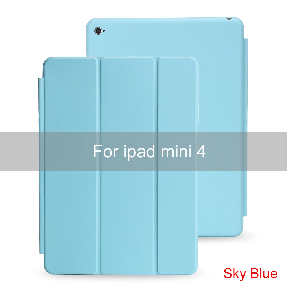 For mini 4 Essidi чехол для Apple ipad mini 1 2 3 4 Smart Funda Подставка для планшета откидная крышка для ipad mini 4 3 2 1 Folio - Цвет: For mini 4