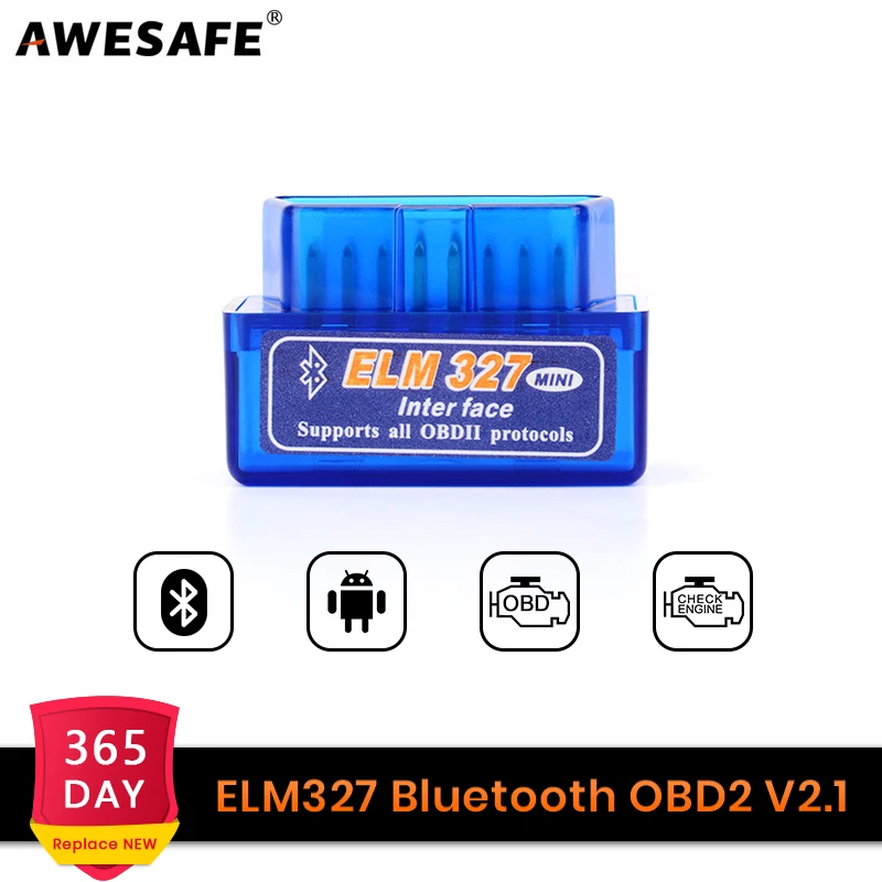 Автомобильный диагностический сканер AWESAFE Bluetooth ELM327 OBD2 EML 327 | Автомобили и