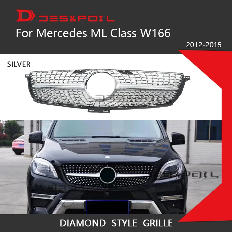 Ml Klasse Gt Diamant Grill W164 W166 Fur Mercedes Benz Auto Kuhlergrill 2005 2015 Ml320 Ml350 Ml400 Ml500 Ml550 Racing Grills Aliexpress