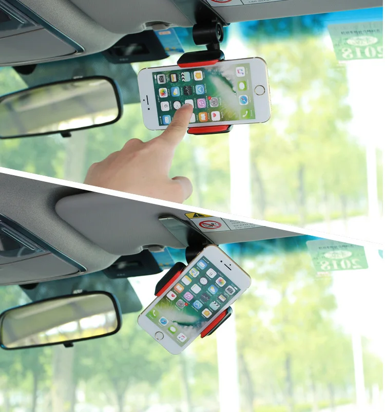 Солнцезащитный козырек, автомобильный держатель для телефона, универсальный кронштейн для мобильного телефона для IPhone 6 7 8 X XS samsung, автомобильный держатель для навигации