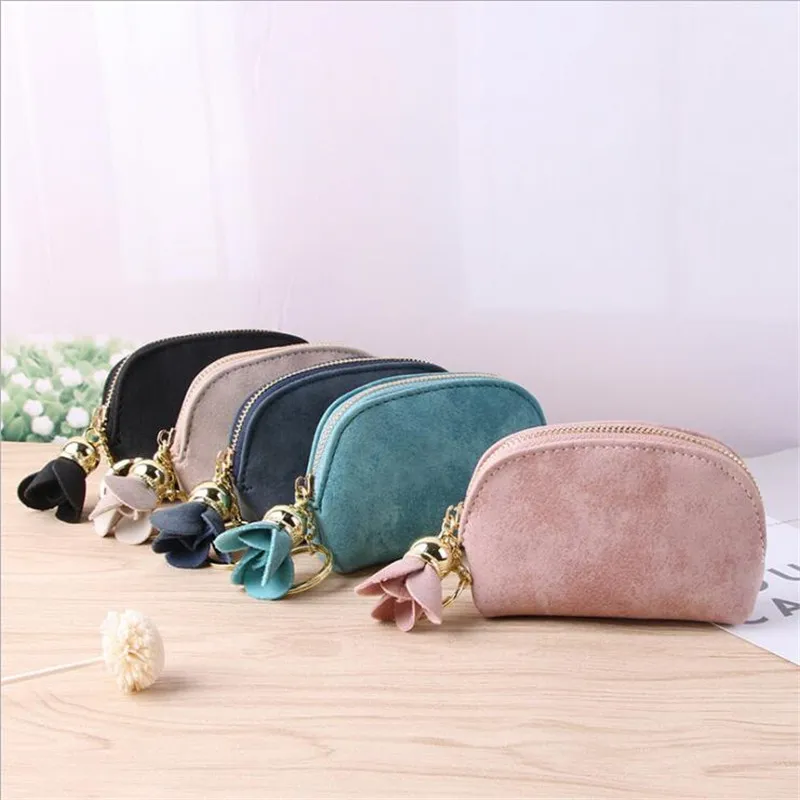 Chic Tassel Floral PU Leather Mini Wallet & Coin Purse
