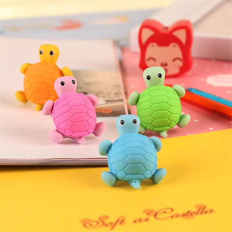 Новинка мультфильм черепаха резиновый ластик Kawaii творческие студентов Канцтовары офисный школьный подарок для детей
