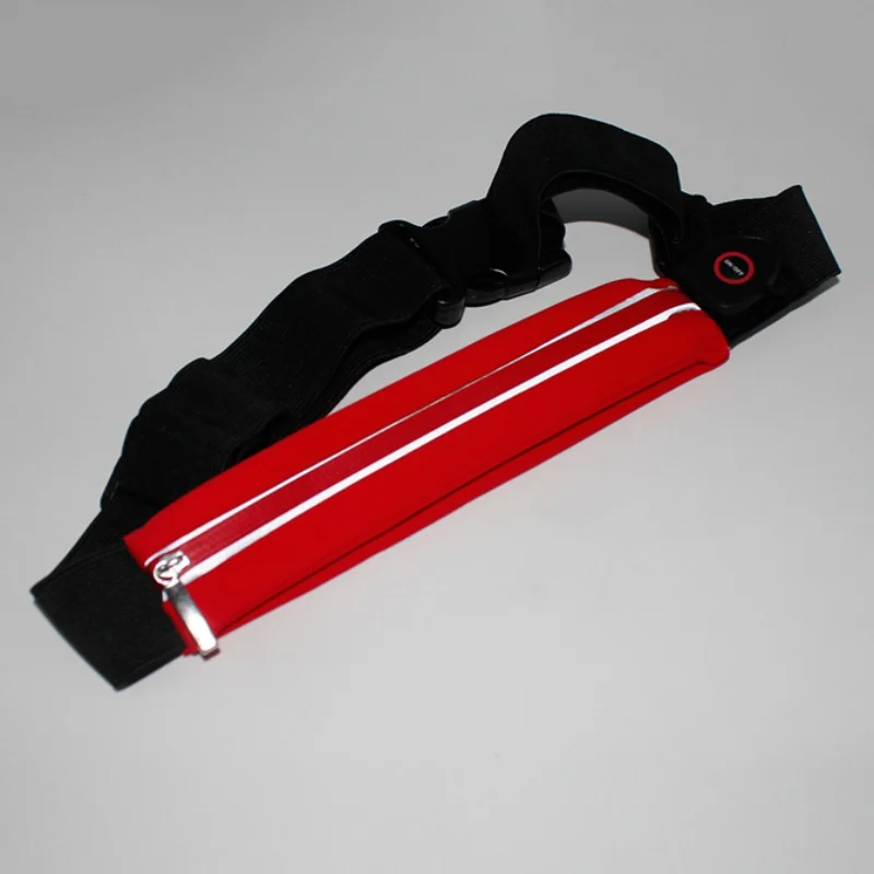 USB Rechargeable Waterproof LED Running Belt Bag Adjustable Strap Travel Sports Waist Pack