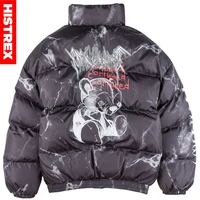 2023 HISTREX Print Psychology Hurt Bear Men Parkas Jacket Coats Winter Warm Thick Fleece Jackets Man Puffer Women Quilted Parka 1