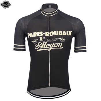 Männer schwarzes Trikot "PARIS" Radfahren-MTB-Triathlon-Jersey-quick-dry-kurzarm Bekleidung 1