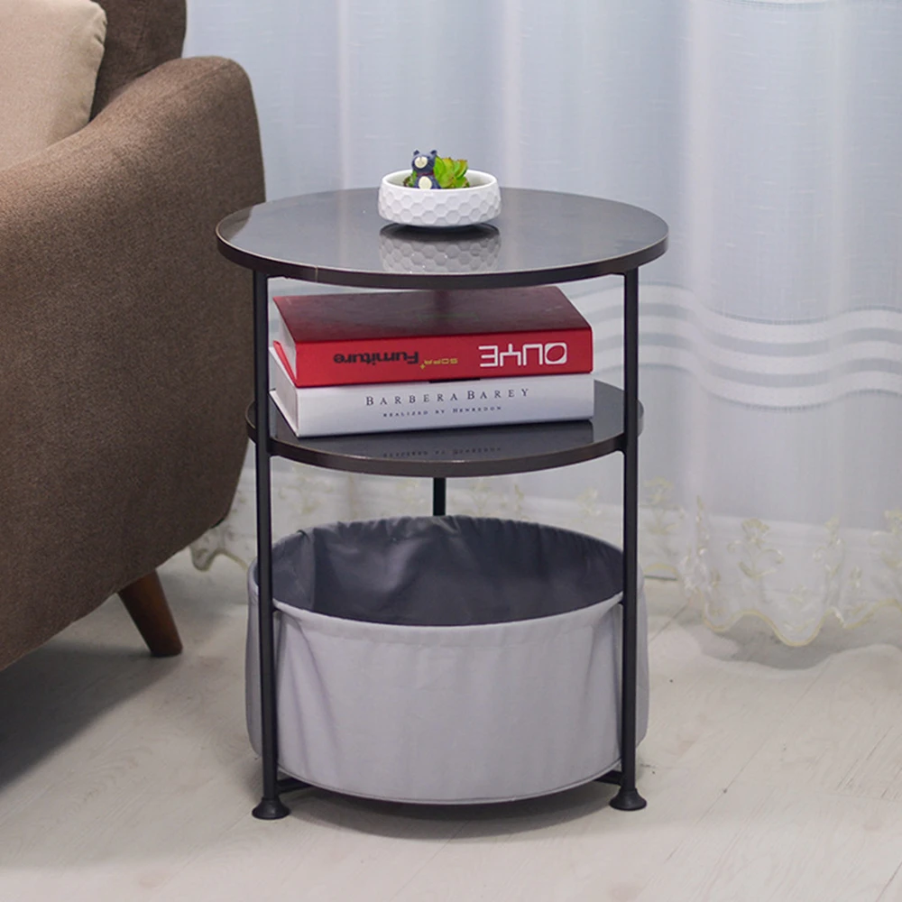 Simple Small Household Movable Round Sofa Side Table Simple Small Telephone Table Round Mini Telephone Small Table On Sale