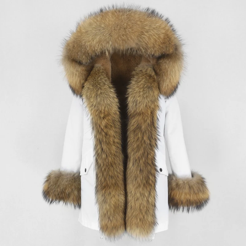 OFTBUY 2021 New Waterproof Parka Real Fur Coat Winter Jacket Women Natural Big Raccoon Collar Hood Warm Outerwear Detachable | Женская