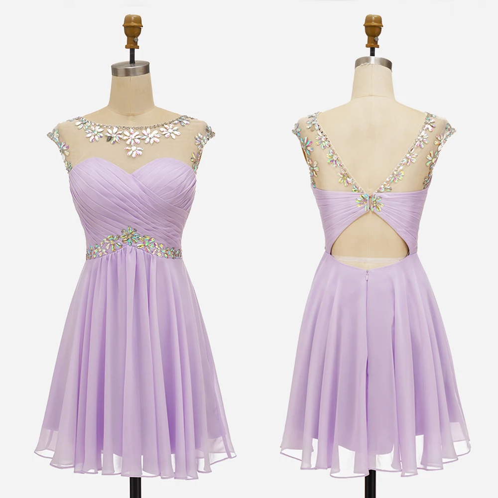

Bbonlinedress Cheap Homecoming Dress Chiffon A-Line Short Party Gowns Above Knee Mini Formal Gown vestidos curto Free Shipping